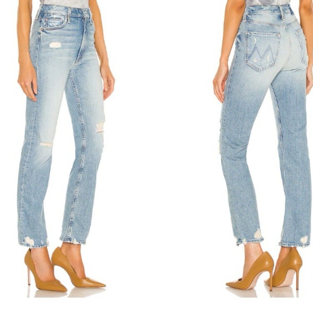 MOTHER high waisted rider skimp jeans in the confession wash size 28 - Picture 8 of 8